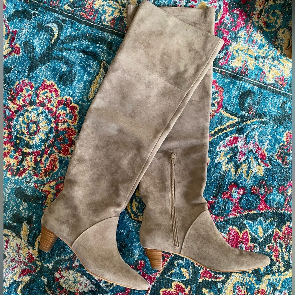 Silent D Taupe Suede Tall Boots. Size 40